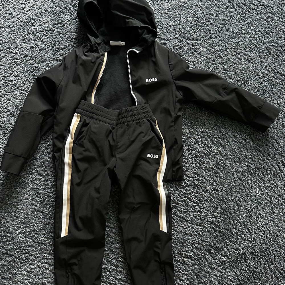 BOSS Kids Black Tracksuit Set